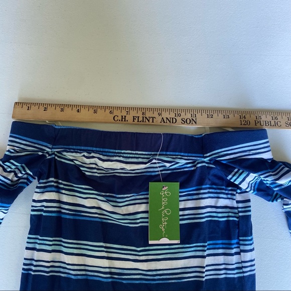 New Lilly Pulitzer Blue White Stripe XXS Dress - Picture 7 of 8